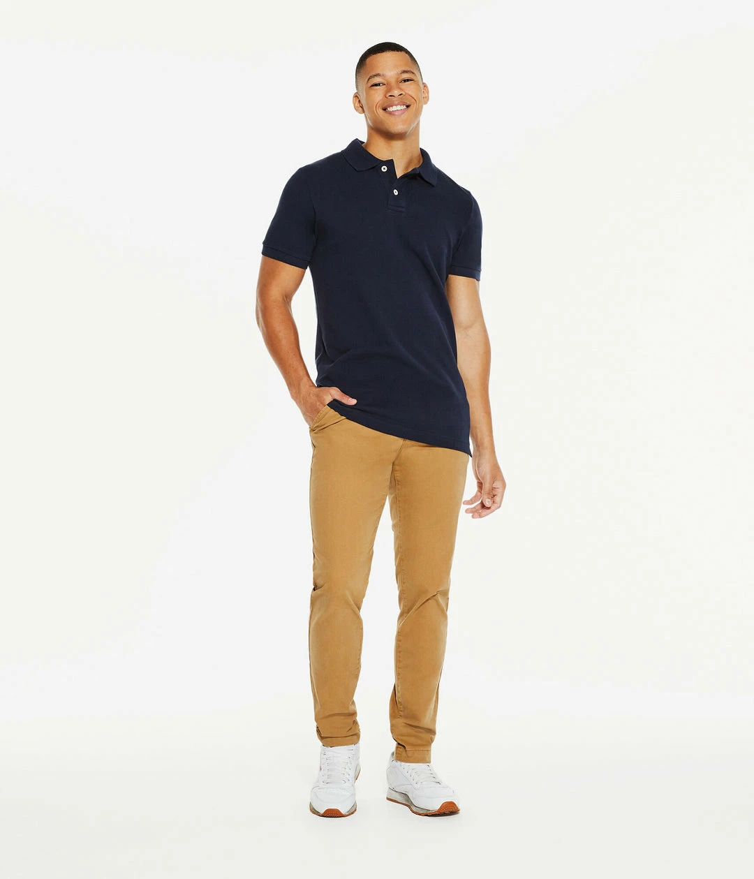 Aeropostale Mens Solid Uniform Pique Polo - Image 2