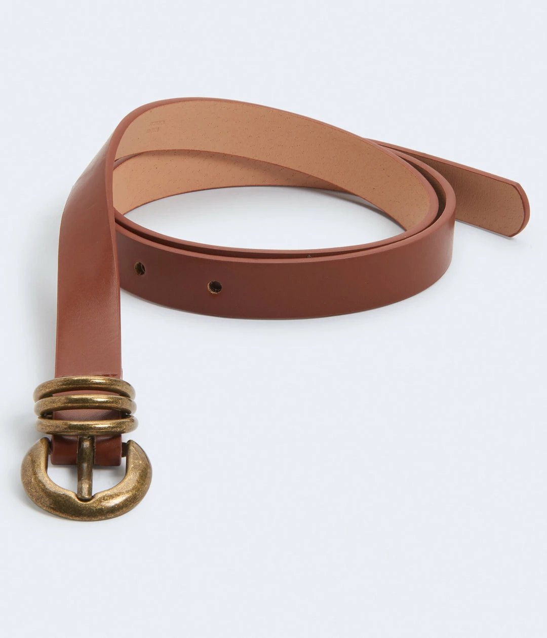 Aeropostale Women's Faux Leather Triple-Loop Skinny Belt - Image 3