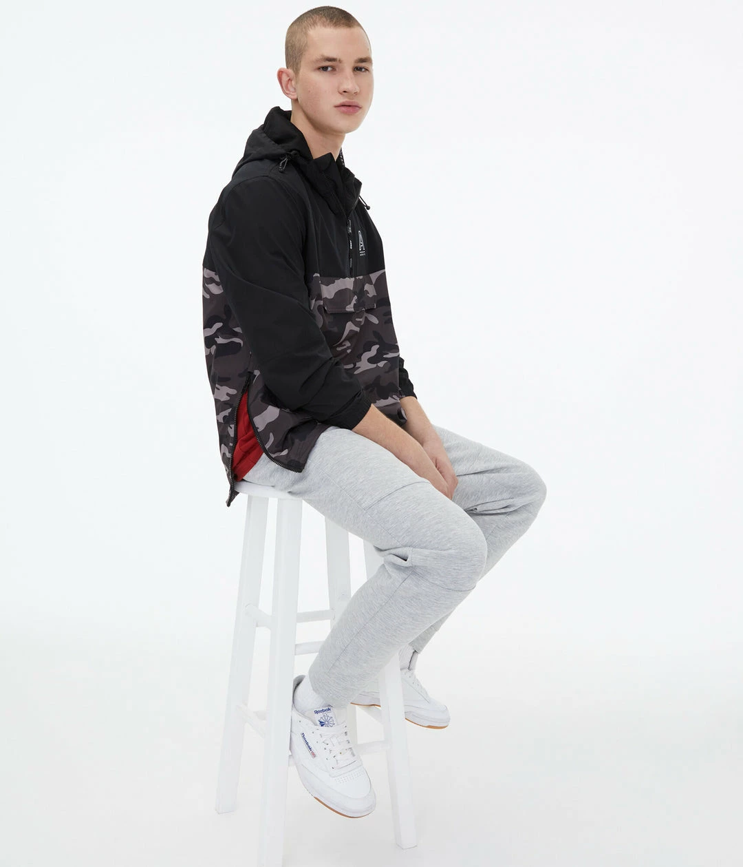 Aeropostale Men's Camo Colorblocked Anorak Jacket - Image 2