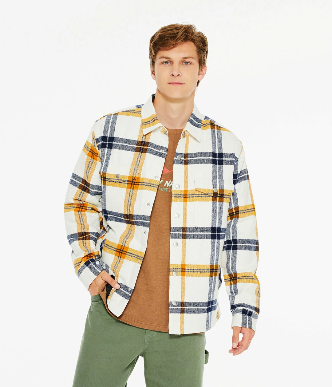 Aeropostale Men's Plaid Flannel Shacket
