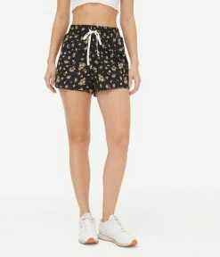 Aeropostale Women's Floral High-Rise Windbreaker Shorts