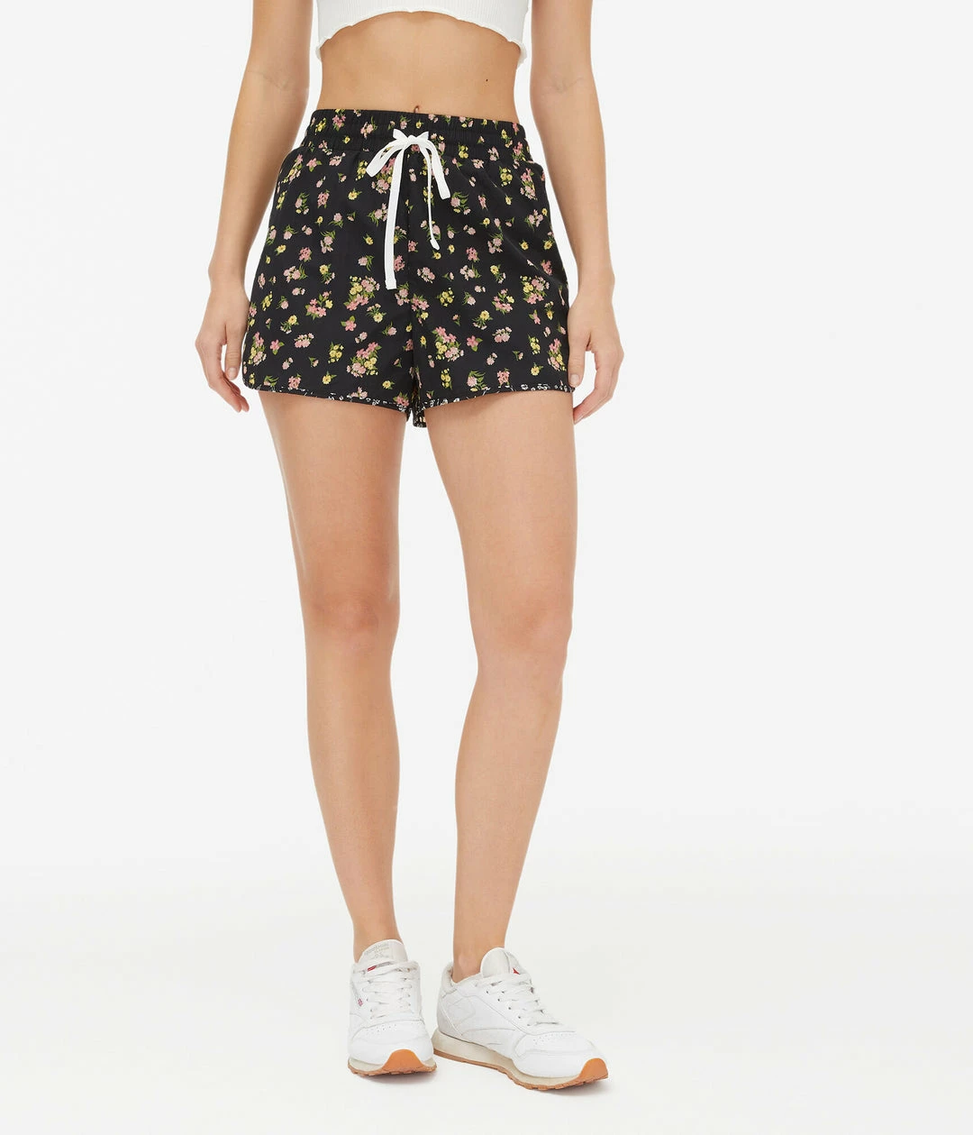 Aeropostale Women's Floral High-Rise Windbreaker Shorts