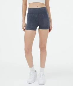 Aeropostale Women's Acid Wash Seamless High-Rise Booty Shorts***