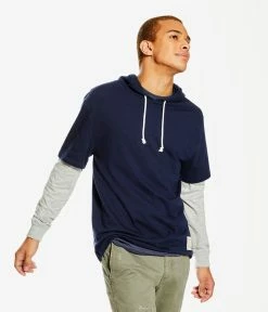 Aeropostale Men's Long Sleeve Hooded Layered Tee
