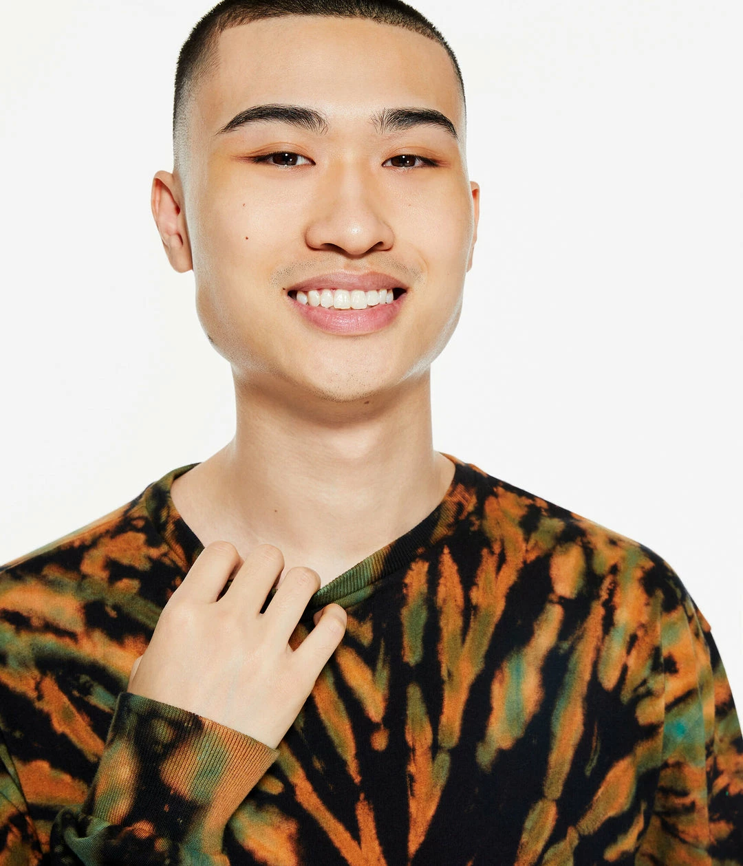 Aeropostale Men's Long Sleeve Spiral Tie-Dye Crew Tee - Image 3