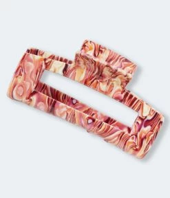 Aeropostale Women's Swirled Rectangular Claw Hair Clip