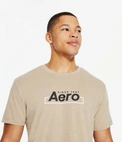 Aeropostale Men's Centered Box Logo Graphic Tee