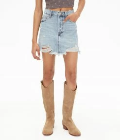 Aeropostale Women's Premium Air Denim High-Rise Mini Skirt
