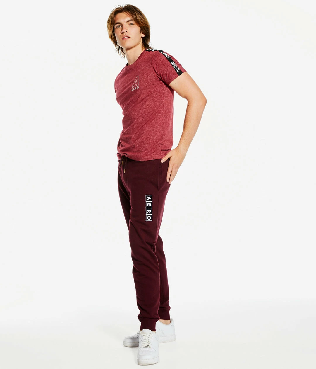 Aeropostale Men's Block Box Logo Heritage Jogger Sweatpants - Image 2