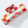 Aeropostale Women's Checkerboard Rectangular Claw Hair Clip