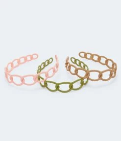 Aeropostale Women's Matte Chain Headband 3-Pack