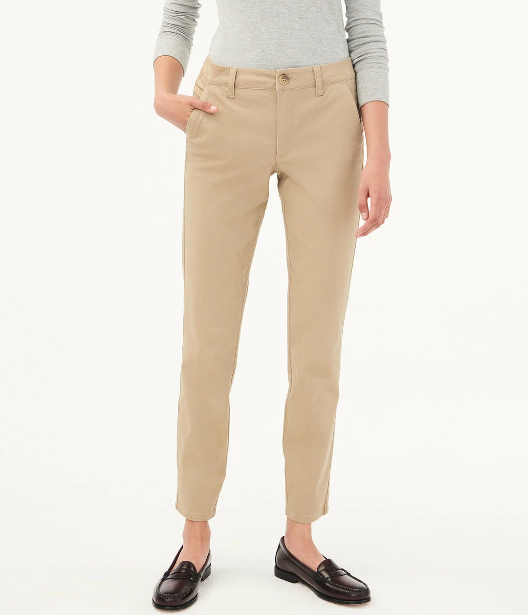 Aeropostale Womens Slim High-Rise Twill Pants - Image 4