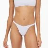 Aeropostale Women's Ribbed V-Front Cheeky Bikini Bottom