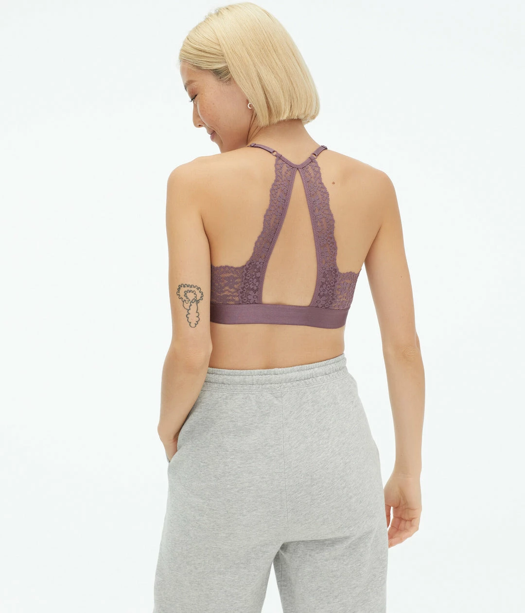 Aeropostale Women's Floral Lace Triangle Bralette - Image 4