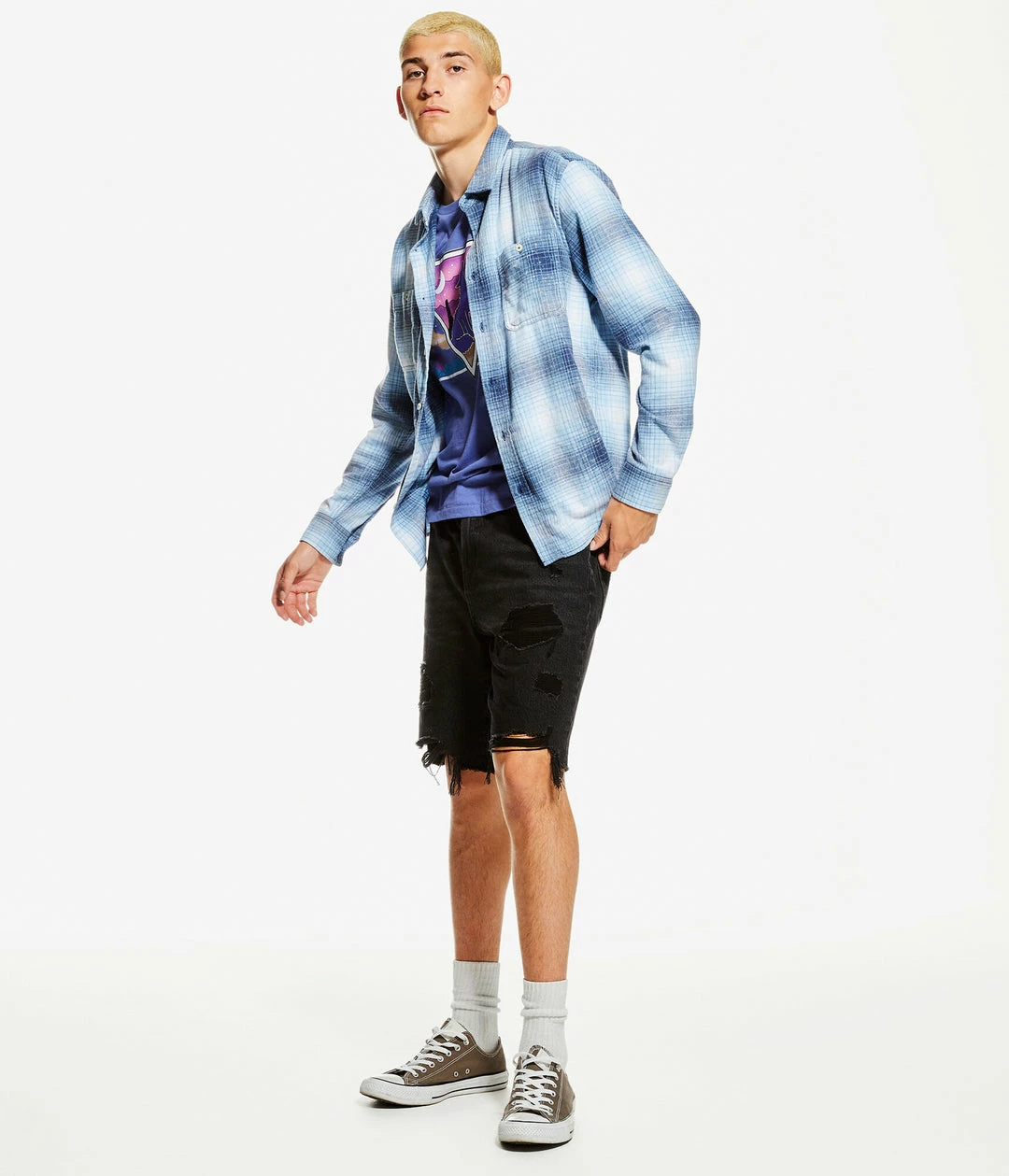 Aeropostale Men's Long Sleeve Relaxed Plaid Flannel Button-Down Shirt - Image 2