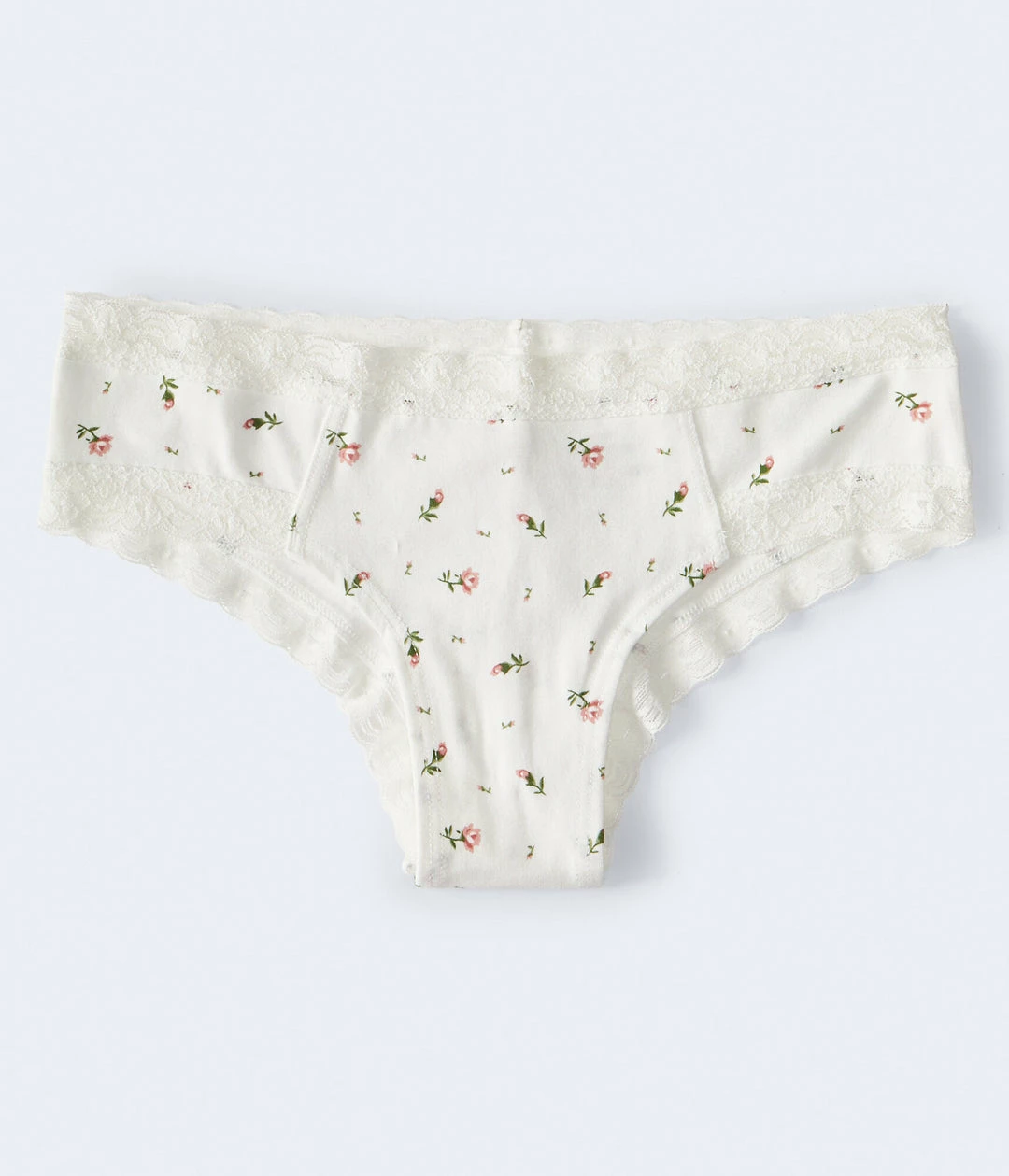 Aeropostale Women's Floral Seamed Lace-Trim Cheeky