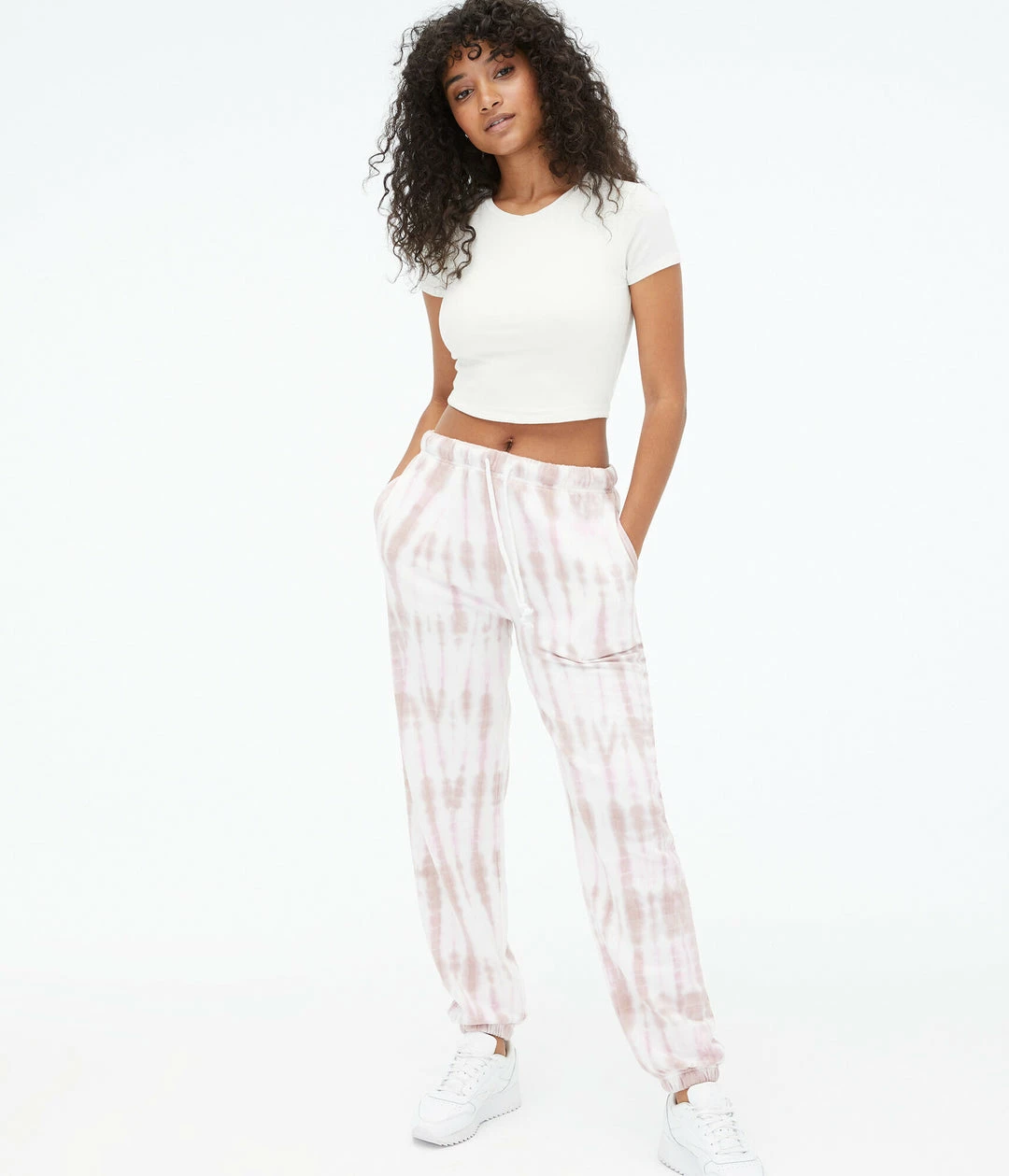 Aeropostale Women's Tie-Dye Slouchy High-Rise Cinched Sweatpants - Image 2