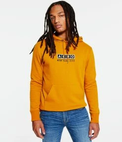 Aeropostale Men's Block Logo Heritage Pullover Hoodie