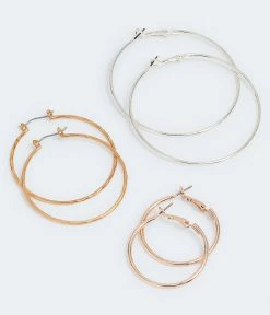 Aeropostale Women's Multi Hoop Earring 3-Pack