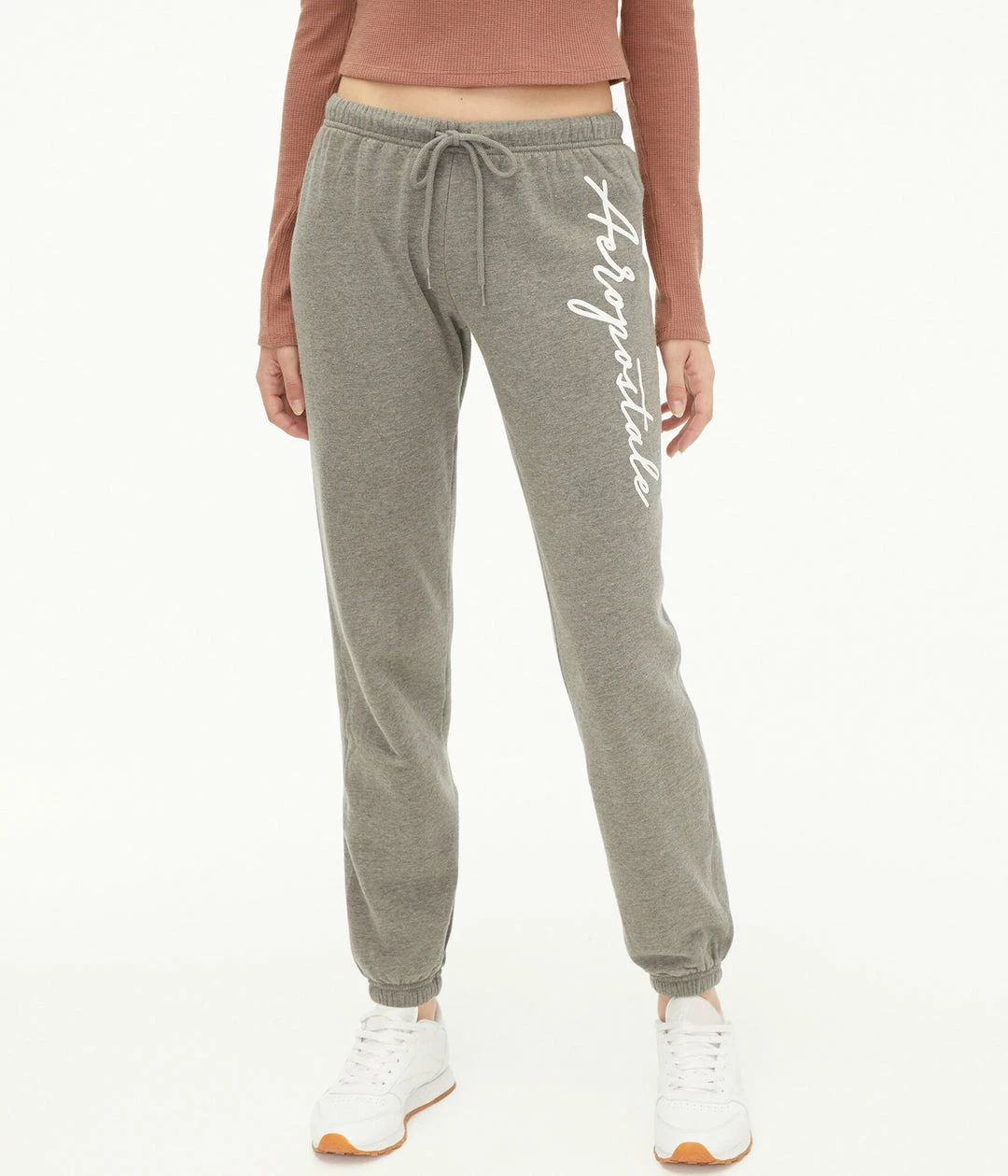 Aeropostale Women's Script Logo Cinched Sweatpants - Image 10