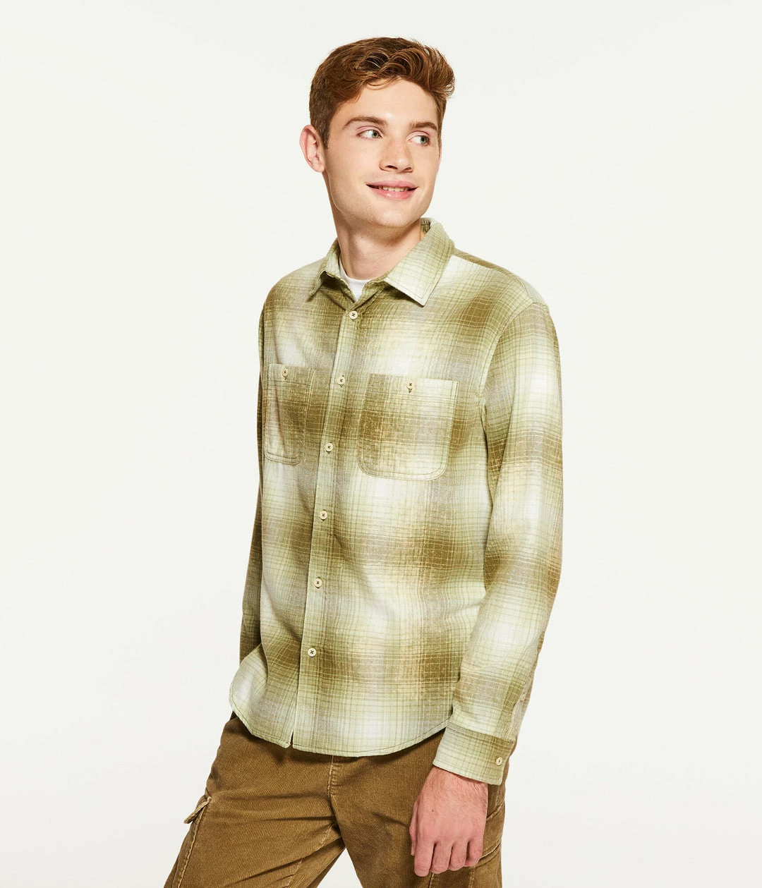 Aeropostale Men's Long Sleeve Relaxed Plaid Flannel Button-Down Shirt - Image 5