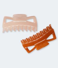 Aeropostale Women's Neutral Claw Hair Clip 2-Pack
