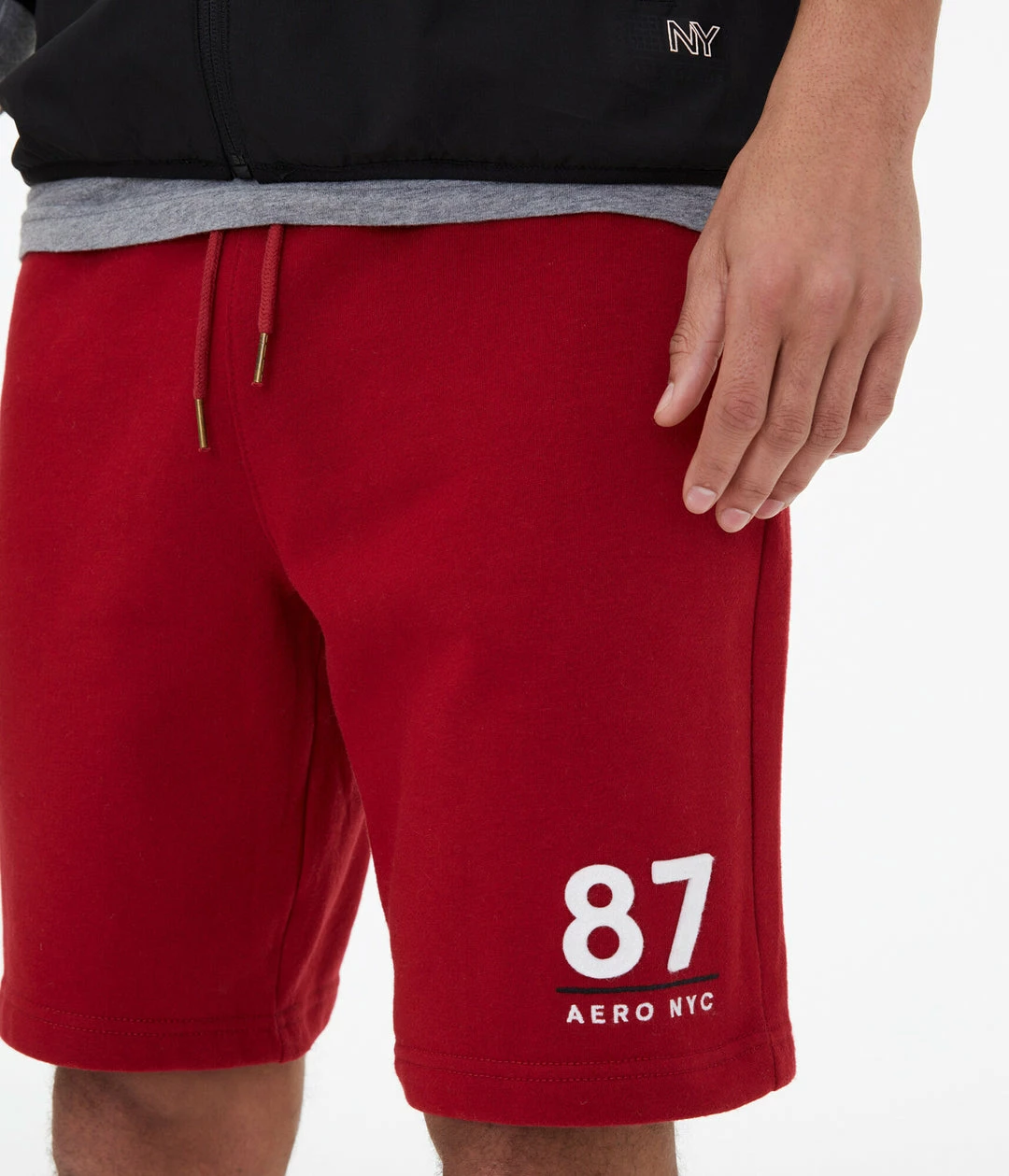 Aeropostale Men's Nyc 87 Heritage Fleece Shorts - Image 3