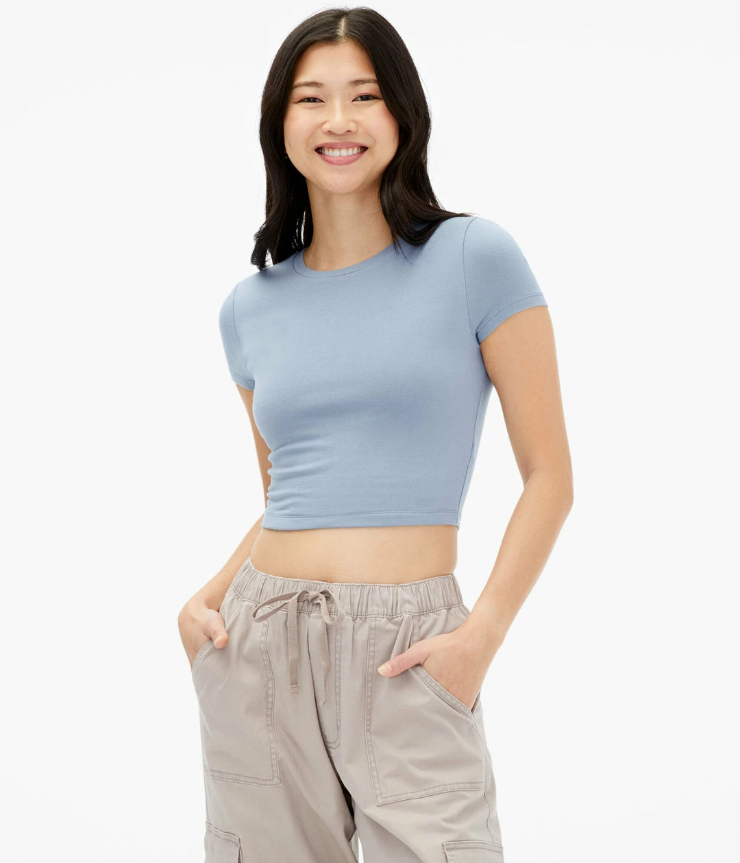 Aeropostale Women's Seriously Soft Cropped Baby Tee