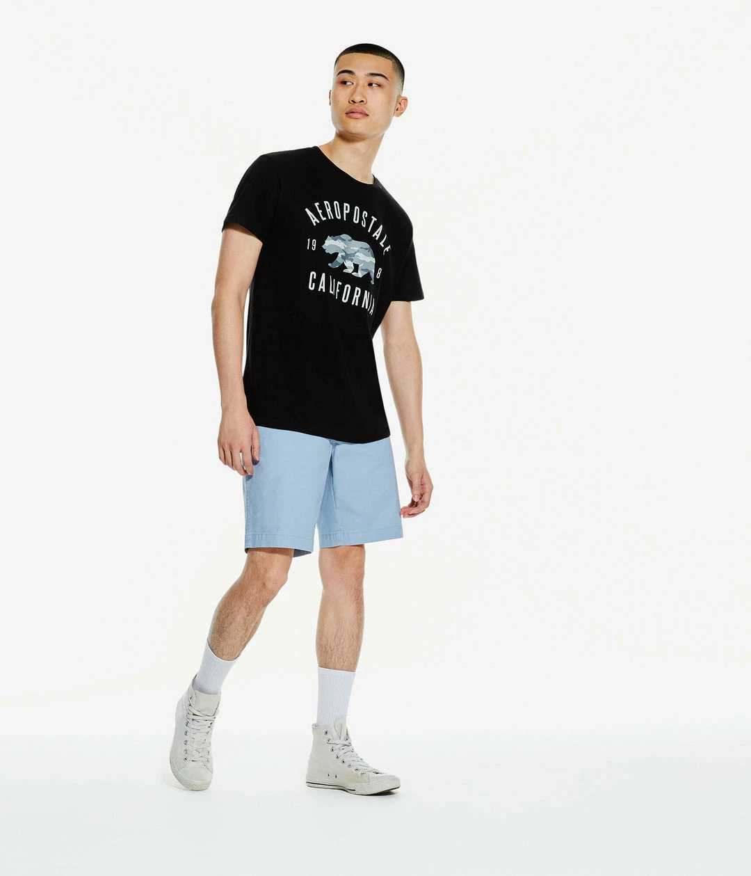 Aeropostale Mens Camo Bear Graphic Tee - Image 2