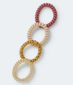 Aeropostale Women's Neutral Hair Coil 4-Pack