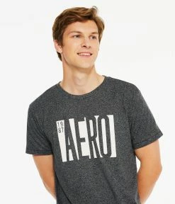 Aeropostale Men's Shadow Box Logo Graphic Tee
