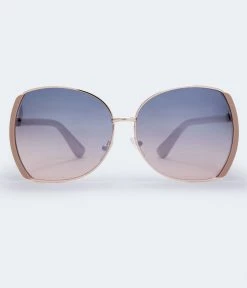 Aeropostale Women's Tinted Butterfly Sunglasses