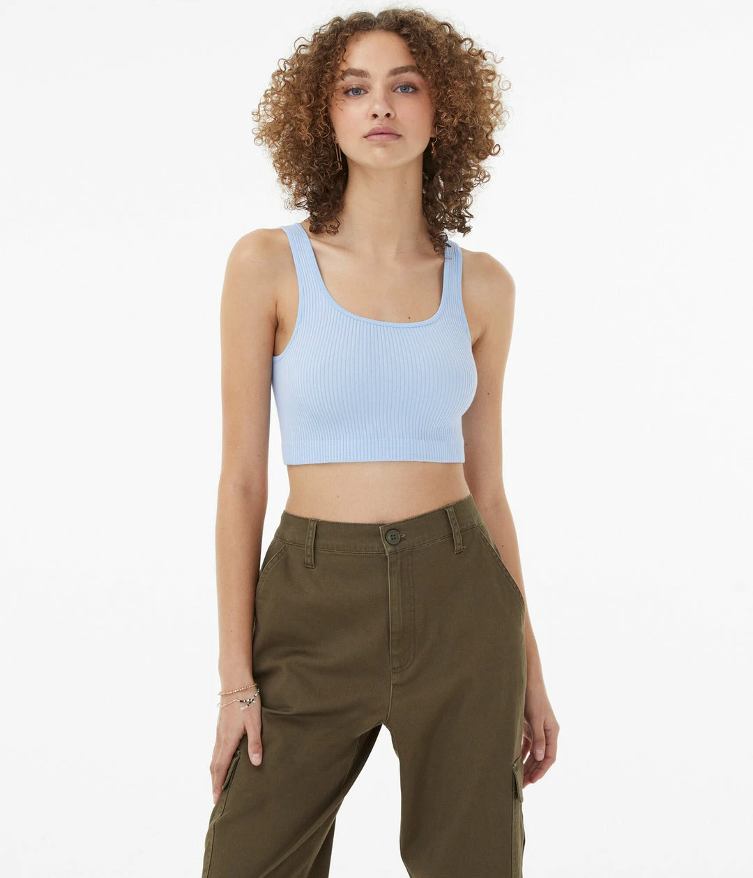Aeropostale Women's Seamless Square-Neck Cropped Tank - Image 5