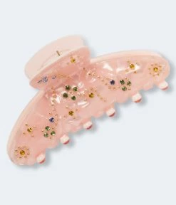 Aeropostale Women's Rhinestone Rounded Claw Hair Clip