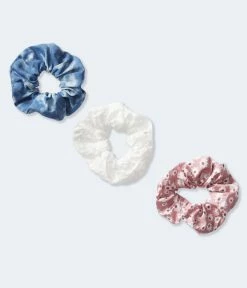 Aeropostale Women's Eyelet Scrunchie 3-Pack