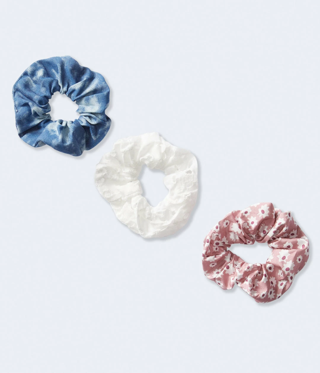 Aeropostale Women's Eyelet Scrunchie 3-Pack