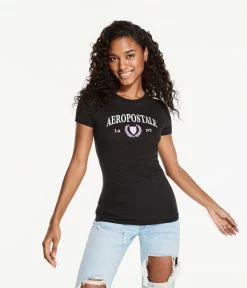 Aeropostale Women's 87 Crest Graphic Tee