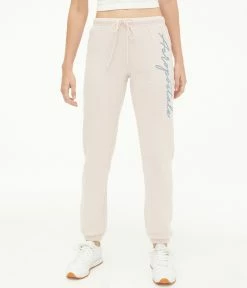 Aeropostale Women's Script Logo Cinched Sweatpants
