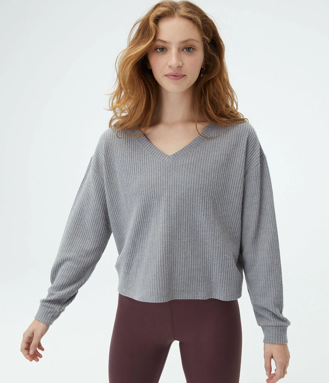 Aeropostale Women's Long Sleeve Cozy Waffle Tee - Image 8