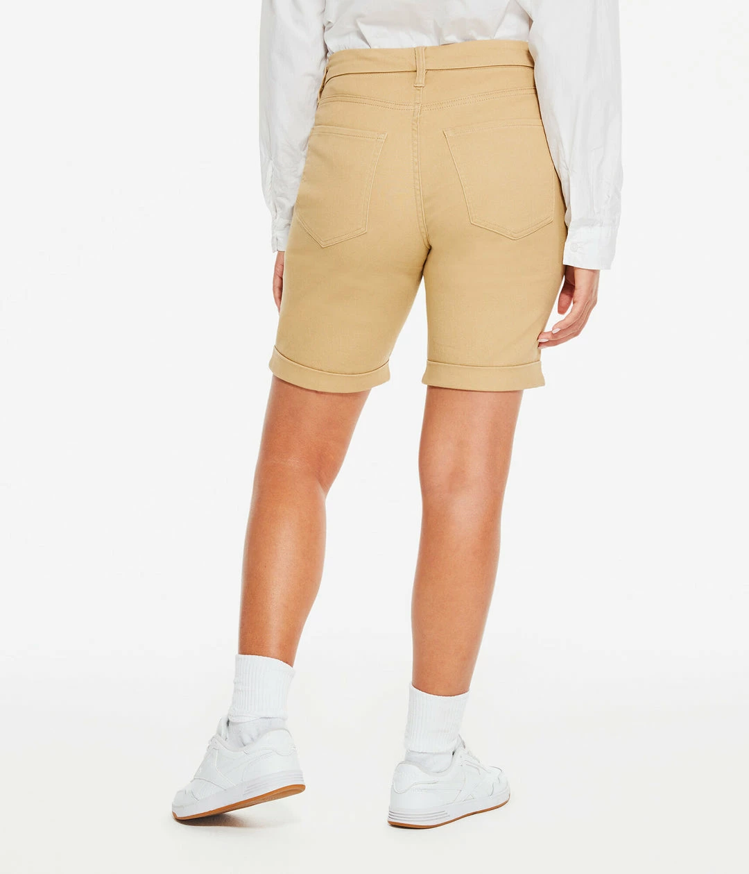 Aeropostale Womens Seriously Stretchy High-Rise Curvy Uniform Bermuda Shorts - Image 3