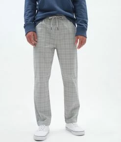 Aeropostale Men's Plaid Twill Sneaker Joggers***