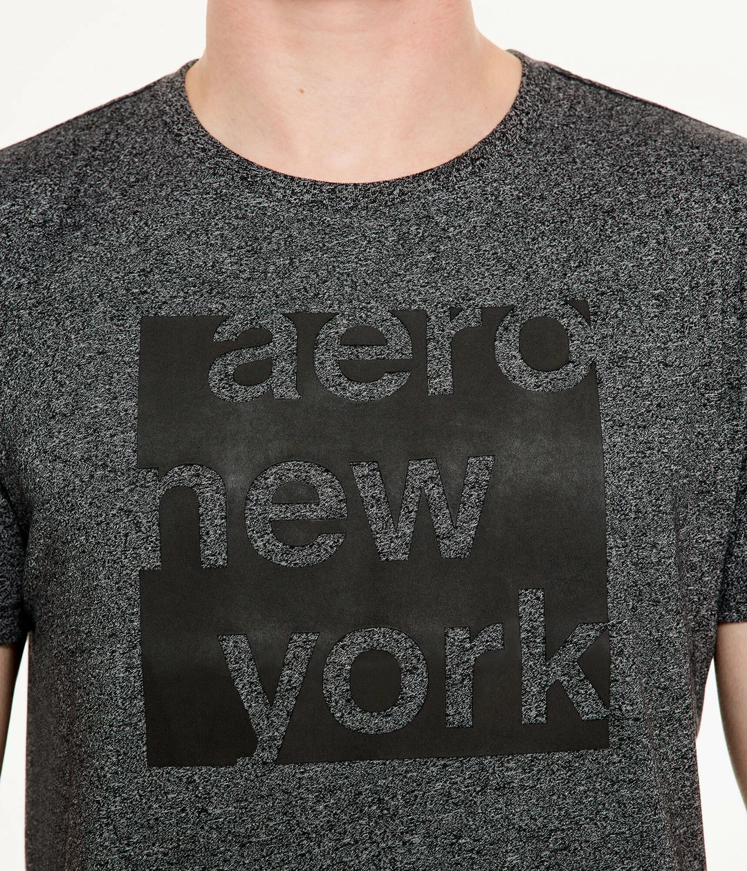 Aeropostale Mens Men's New York Square Graphic Tee Black - Image 4
