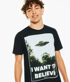 Aeropostale Men's The X-Files Believe Poster Graphic Tee