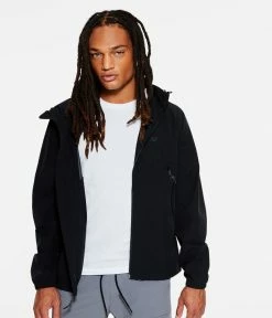 Aeropostale Men's Solid Hooded Windbreaker Jacket