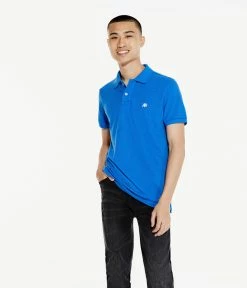 Aeropostale Mens A87 Solid Pique Polo