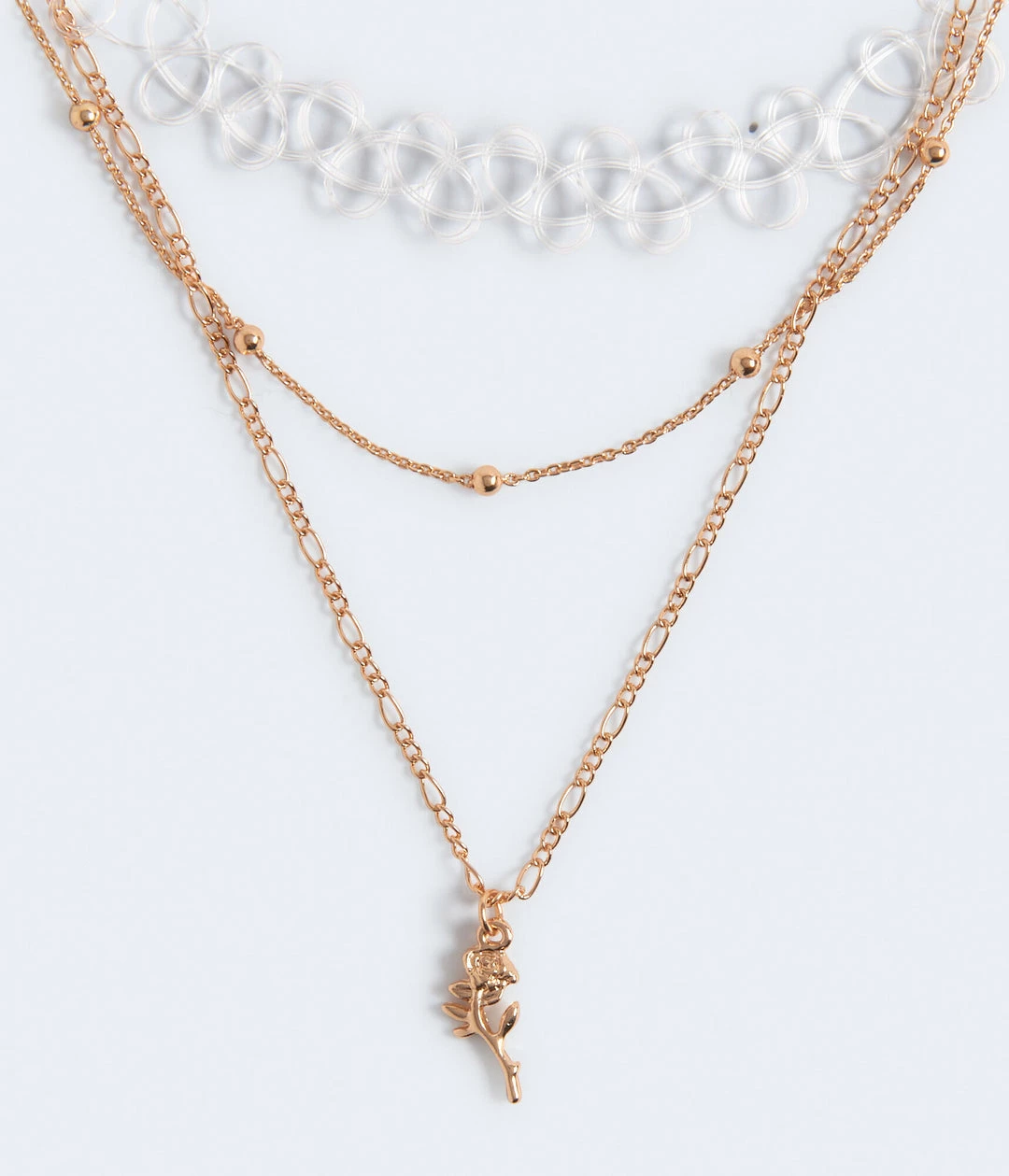 Aeropostale Women's Rose Necklace 3-Pack