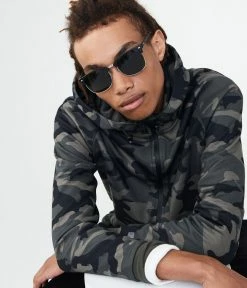 Aeropostale Men's Matte Clubmax Sunglasses Black