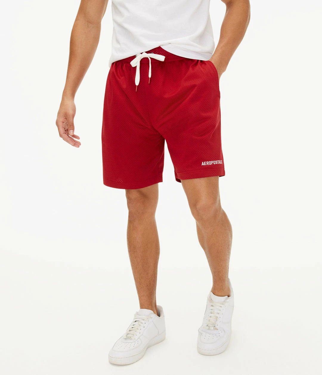 Aeropostale Men's Logo Mesh Shorts - Image 7