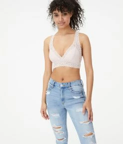 Aeropostale Womens Lace Long-Line Bralette