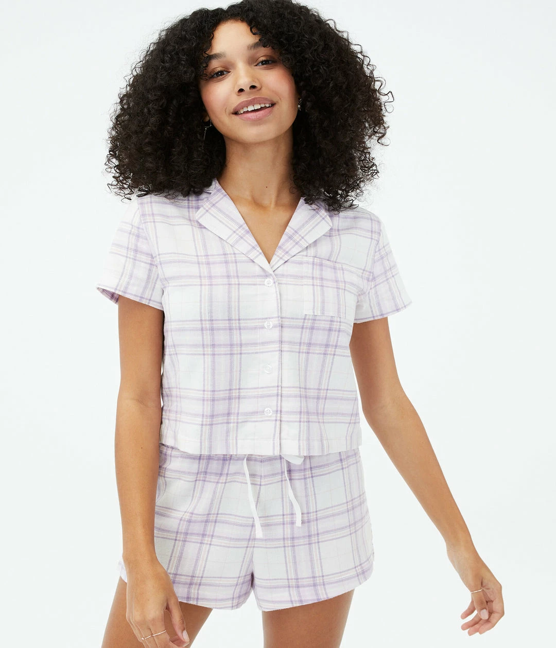 Aeropostale Women's Plaid Cozy Flannel Sleep Shirt***